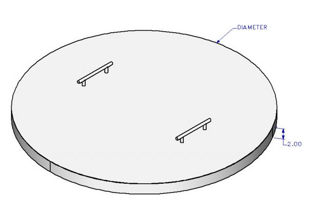 Custom Round Covers With Flange - Fire Pit Covers