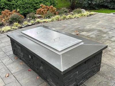 rectangle fire pit cover