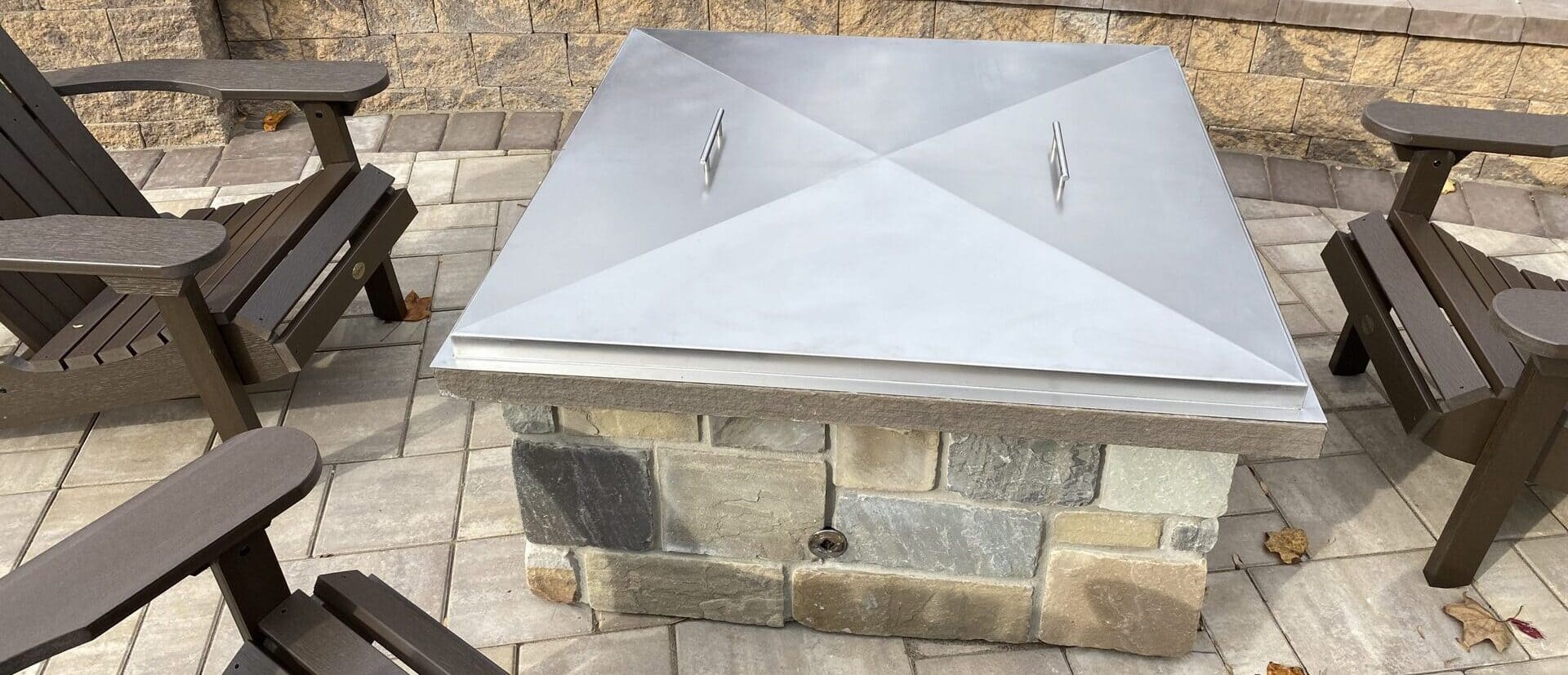 rectangle fire pit cover